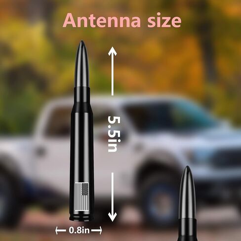American Flag Car Bullet Antenna,Truck Exterior Decoration Accessories[New Upgrade Flag Design] Car Antenna Replacement for Car SUV Truck Most Auto Cars Antenna Accessories (Red) in Kuwait