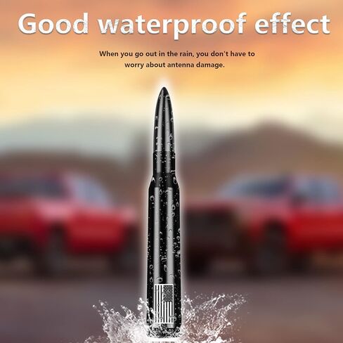 American Flag Car Bullet Antenna,Truck Exterior Decoration Accessories[New Upgrade Flag Design] Car Antenna Replacement for Car SUV Truck Most Auto Cars Antenna Accessories (Red) in Kuwait