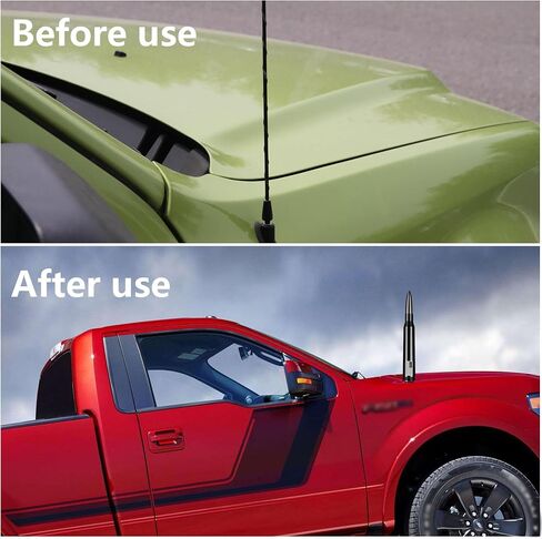 American Flag Car Bullet Antenna,Truck Exterior Decoration Accessories[New Upgrade Flag Design] Car Antenna Replacement for Car SUV Truck Most Auto Cars Antenna Accessories (Red) in Kuwait