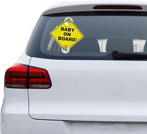 Baby on Board Sticker for Cars 2PCS, WZCNDIDI Baby On Board Warning Signs with Suction Cups, Durable and Strong Without Residue in Saudi Arabia
