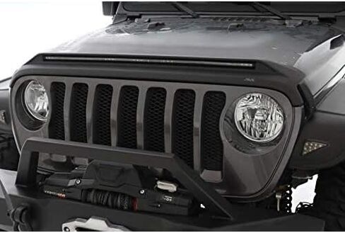 Auto Ventshade [AVS] Bugflector II Hood Shield | 2020 - 2023 جيب جلاديتور، 2018 - 2023 جيب رانجلر JL، (2 باب و4 أبواب)، بارزة، دخاني، قطعة واحدة. | 24827 in Kuwait