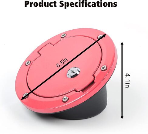 RT-TCZ Fuel Filler Door Gas Tank Cap Cover Accessories for 2007-2017 Jeep Wrangler JK & Unlimited Sport Rubicon Sahara (Carbon Fiber Grain) in Saudi Arabia