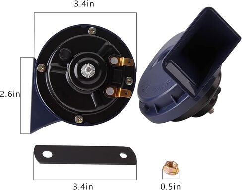 Car Horn 4 pack 12v Waterproof, Banhao horn Used for Trucks Trains and Ships, Electric Snails for Cars, Motorcycles, Alternative Electronic Parts for Cars and Horns for Trains in Kuwait