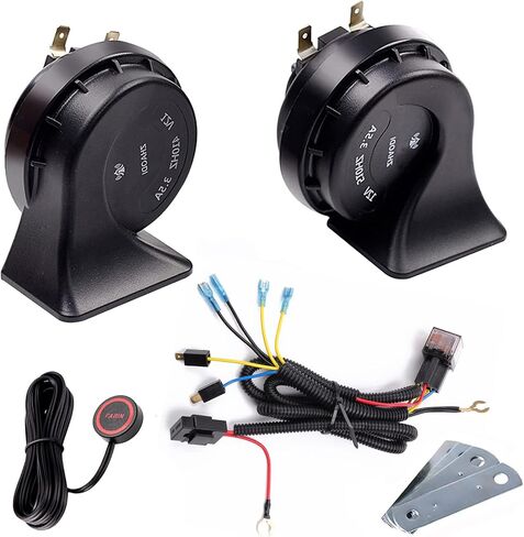 Car Horn 4 pack 12v Waterproof, Banhao horn Used for Trucks Trains and Ships, Electric Snails for Cars, Motorcycles, Alternative Electronic Parts for Cars and Horns for Trains in Kuwait