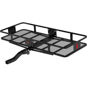 CURT 18153 60 x 24-Inch Basket Hitch Cargo Carrier, 500 lbs Capacity, Black Steel, 2-In Folding Shank in Saudi Arabia