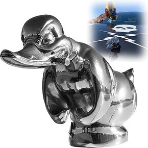 Angry Rubber Duck Hood Ornament, Self Adhesive 3D Funny Duck Hood Ornament Car Bonnet Ornament Car Decoration Accessories Bar Pub Club Wall Decor (Silver) in Saudi Arabia