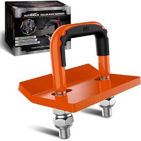AUTMATCH Hitch Tightener Anti-Rattle Clamp, Heavy Duty Hitch Stabilizer for 1.25" and 2" Trailer Hitches, Rubber Isolator and Anti-Rust Double Coating Protective, Black & Red