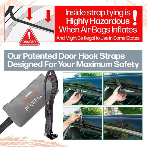 RoofPax XXL 28 cuft Car Rooftop Cargo Carrier Bag Extra Waterproof Car Roof Storage with 10 Heavy Duty Tie Down Straps and 4 Hooks Roof Bag Cargo Carrier for Top of Vehicle with/Without Rack in Saudi Arabia