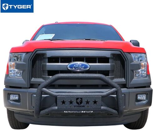 واقي الصدمات الأمامي Tyger Auto TG-GD6F60098 متوافق مع سيارات Ford F150 2004-2023 (باستثناء Raptor وEcoboost و2004 Heritage Edition.) | أسود محكم | جبل الضوء | حانة بول in Saudi Arabia