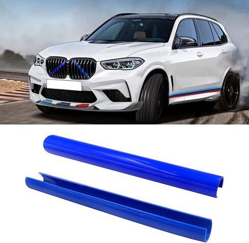 Jaronx متوافق مع BMW Grill Inserts Trims لـ 1 2 3 4 5 6 7 Series، F20 F22 F30 F32 G30 G32 G11 G12، متوافق مع BMW V Brace Wrap Covers Blue Grill Stripes Grille Inserts Stripes Wrap (أزرق) in Kuwait