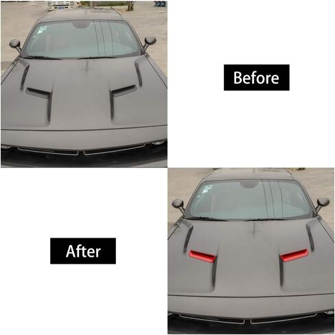 RT-TCZ for Challenger Hood Scoop Insert Vents Cover Trim for Dodge Challenger 2015 up Orange Exterior Accessories 2pcs in Saudi Arabia