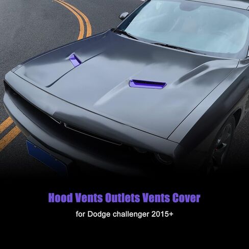 RT-TCZ for Challenger Hood Scoop Insert Vents Cover Trim for Dodge Challenger 2015 up Orange Exterior Accessories 2pcs in Saudi Arabia