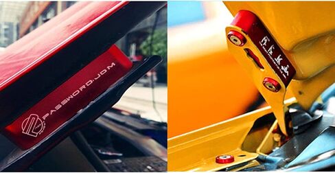 مجموعة تعديل فاصل فتحة التهوية للغطاء الأمامي JDM من Xotic Tech، سبيكة ألومنيوم متوافقة مع Honda Civic CRX، Acura Integra (أحمر) in Kuwait