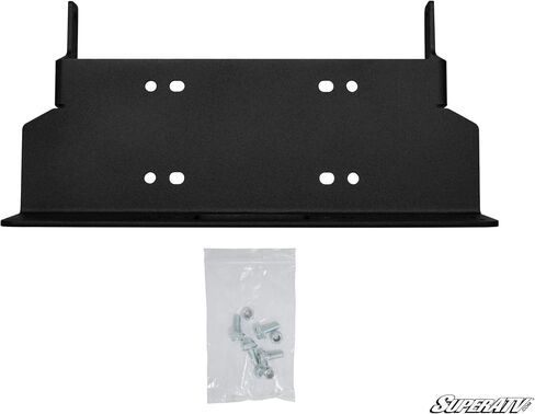 SuperATV Black Ops 3500 LB Winch with Winch Mounting Plate for Polaris Ranger Midsize 400/500 / Crew / 570/800 (See Fitment) | Powder-Coating Prevents Corrosion | Complete Kit Ready for Install! in Saudi Arabia
