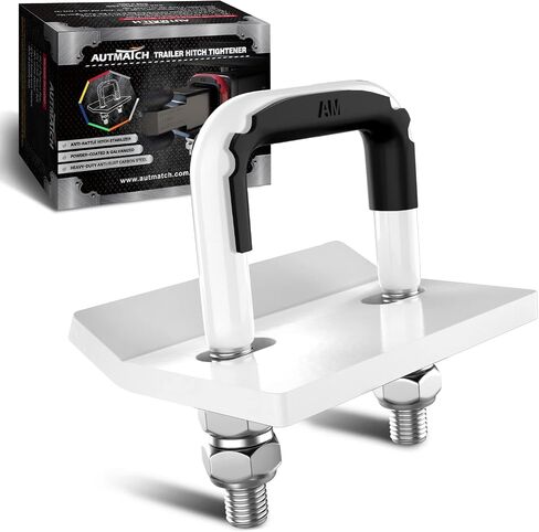 AUTMATCH Hitch Tightener Anti-Rattle Clamp, Heavy Duty Hitch Stabilizer for 1.25" and 2" Trailer Hitches, Rubber Isolator and Anti-Rust Double Coating Protective, Black & Red in Kuwait