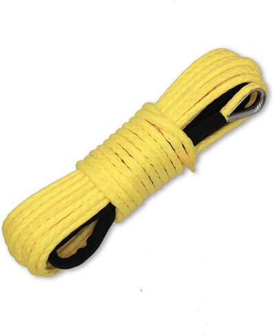 Ucreative 1/4 Inch x 50 Feet 10,000LBs Synthetic Winch Line Cable Rope with Black Protecing Sleeve for ATV UTV (Blue) in Saudi Arabia