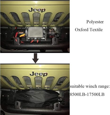 Aramox Badlands Winch Cover Waterproof Winch Cover Waterproof Dustproof Winch Cover Elastic Design Protection Cloth for 8,500 ‑ 17,500 lbs Winch in Saudi Arabia