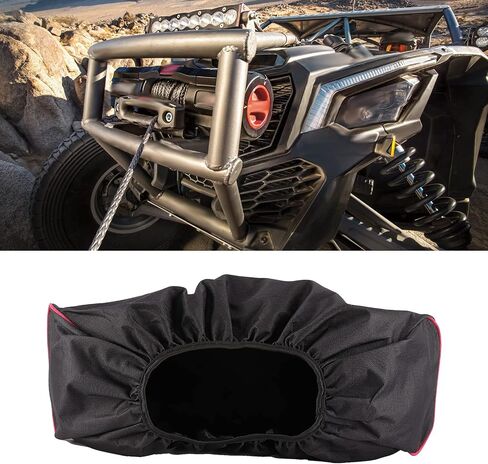 Aramox Badlands Winch Cover Waterproof Winch Cover Waterproof Dustproof Winch Cover Elastic Design Protection Cloth for 8,500 ‑ 17,500 lbs Winch in Saudi Arabia