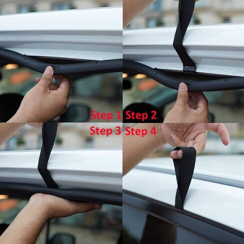 Alfa Gear Heavy Duty Window Tie Down Hook Straps One Loop and Two Loops Kits Universal for Kayak Canoe SUP or Car Roof Bag No Water Leakage No More Straps Inside 8 pcs/Set in Saudi Arabia