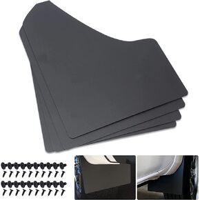 SUNPIE Car Mud Flaps Universal Fit Black Splash Guards (4 Pack) with 20 Pieces 6mm Fastener Rivet Clips in Saudi Arabia