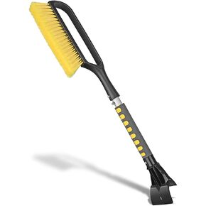 27 Inch Snow Brush and Detachable Ice Scraper with Comfortable Foam Grip and Detachable Scraper for Cars,Trucks, SUVs, Windshield (Heavy Duty ABS, PVC Brush) in Kuwait