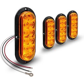 TRUE MODS 6 inch Amber Oval LED Trailer Tail Light [DOT FMVSS 108] [SAE I6P] [Surface-Mount] [IP67 Waterproof] [Park & Turn Signal] Marine Trailer Lights for Boat Trailer RV Trucks in Saudi Arabia