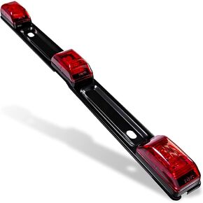 15" 9 LED 3 Red Trailer Light Bar [DOT FMVSS 108] [SAE P2] [IP67 Submersible] Identification Running Marker ID Rear Trailer Tail Light Bar for 80" Enclosed Motorcycle Utility Marine Boat Trailers in Saudi Arabia