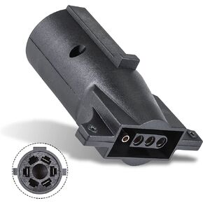 ONLINE LED STORE 7-Way Blade to 4-Way Flat Trailer Adapter [Nickel-Plated Copper Terminals] [Rugged Nylon Housing] [Compact Design] 7-pin to 4-pin Trailer Wiring Plug Adapter in Kuwait