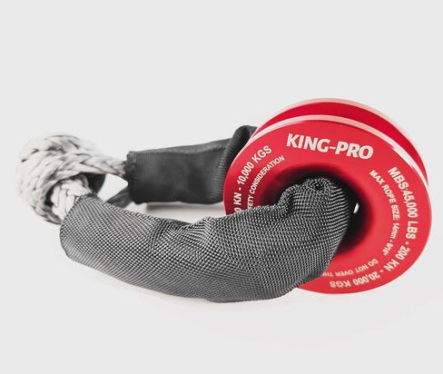 KING-PRO Snatch Recovery Ring, 45000 lbs Winch Snatch Block Pulley Towing Ring, for ATV UTV SUV Truck Off-Road Vehicle Towing Soft Shackle Recovery（Red） in Kuwait