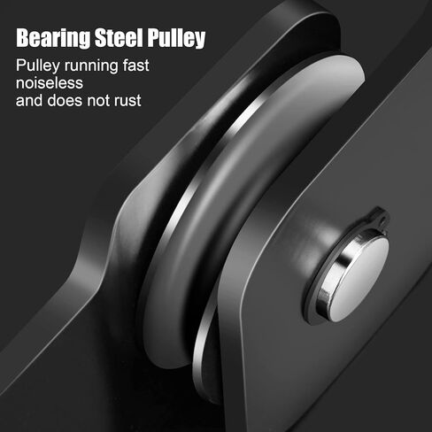 EZOOOOIU 4 طن ونش انتزاع كتلة، انتزاع كتلة بكرة سعة 8000 رطل، ونش انتزاع كتلة بكرة ملحق الانتعاش لشاحنة جرار ATV UTV الأسود in Kuwait