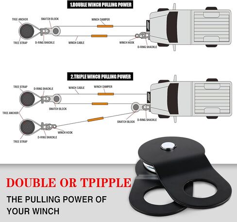 X-BULL 8T على الطرق الوعرة رافعة كتلة البكرة مضاعفة سعة الرافعة الخاصة بك in Kuwait