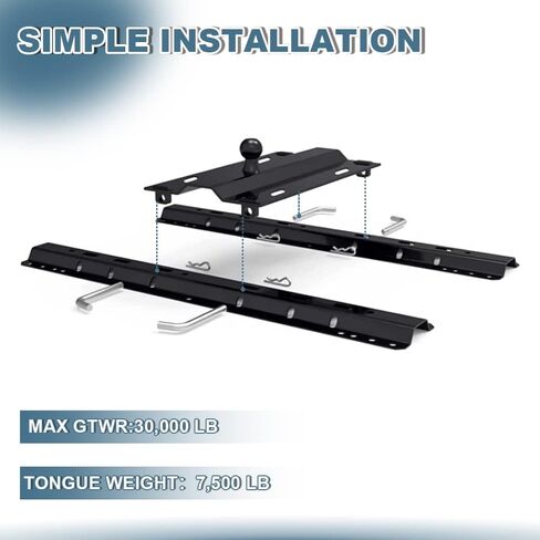 ENIXWILL Universal Gooseneck Ball Plate Fit for All Standard 5th Wheel Rails Gooseneck Adapter Hitch in Saudi Arabia