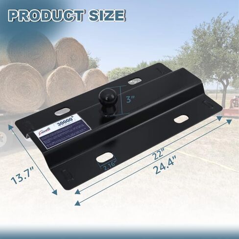 ENIXWILL Universal Gooseneck Ball Plate Fit for All Standard 5th Wheel Rails Gooseneck Adapter Hitch in Saudi Arabia