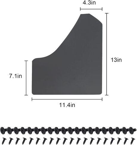 SUNPIE Car Mud Flaps Universal Fit Black Splash Guards (4 Pack) with 20 Pieces 6mm Fastener Rivet Clips in Saudi Arabia