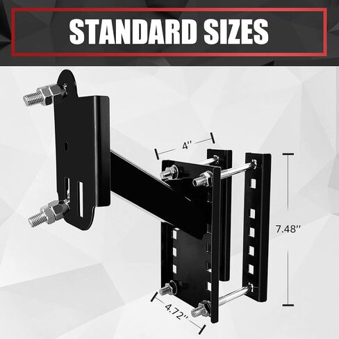 VIAGL Spare Tire Mount, Spare Tire Rack, Spare Tire Carrier Tire Holder, Utility Trailer Spare Tire Mount Fit for 4 & 5 & 6 Lugs Trailer Wheels on 4", 4.5'', 4.75'', 5'' and 5.5'' Bolt Patterns, Black in Saudi Arabia