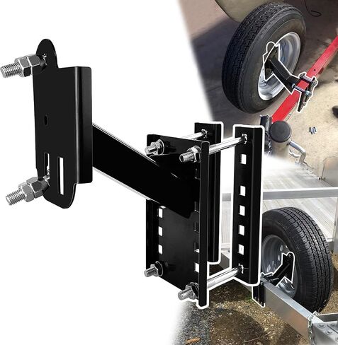 VIAGL Spare Tire Mount, Spare Tire Rack, Spare Tire Carrier Tire Holder, Utility Trailer Spare Tire Mount Fit for 4 & 5 & 6 Lugs Trailer Wheels on 4", 4.5'', 4.75'', 5'' and 5.5'' Bolt Patterns, Black in Saudi Arabia
