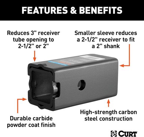 CURT Gooseneck and Receiver Hitch Adapter Bundle for Select Trucks in Saudi Arabia