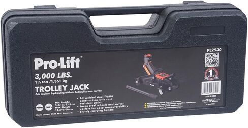 Pro-LifT F-2315PE Grey Hydraulic Trolley Jack Car Lift with Blow Molded Case-3000 LBS Capacity, 12 Inch, Black in Kuwait