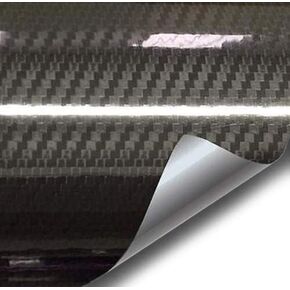 VVIVID Epoxy High Gloss Carbon Vinyl Automotive Wrap Film DIY Easy to Install No Mess (0.5ft x 5ft, Black)