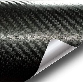 VViViD XPO Black Carbon Fiber 5ft x 1ft 8yr Car Wrap Vinyl Roll with Air Release