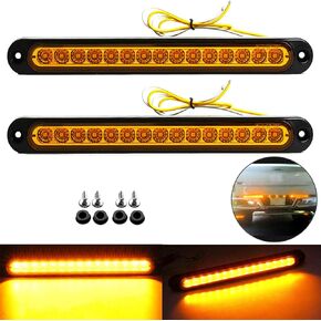 2 Pack 10" 15 LED Trailer Identification Light 9 to 30-volt, LED Turn Signal Stop Tail Lights Bar Strip Truck Rear Marker Lights IP67 Waterproof for Heavy Duty Marine Boats Trailers Trucks Pickups in Kuwait
