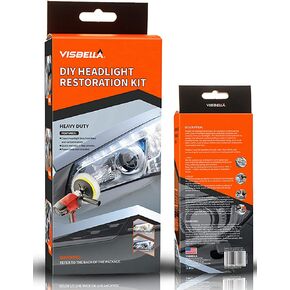 فيسبيلا مجموعة اصلاح المصابيح الامامية للسيارات، مجموعة اصلاح كهربائية للعناية بالسيارة بنفسك لاستعادة الاكسدة والخدوش الصفراء الضبابية للمصابيح الامامية والمصابيح الخلفية والضباب او مصابيح الاتجاه in Kuwait