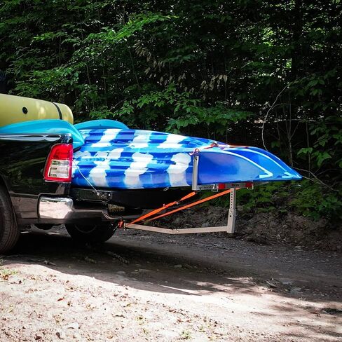 Mockins 2-in-1 Design 750lb Cap. Truck Bed Extender Hitch Mount & Ratchet Straps | Heavy Duty Steel Truck Bed Extenders | Bed Extenders for Trucks, SUV, Vans |for Ladder, Canoe, Kayak, Pipes, Lumber in Saudi Arabia