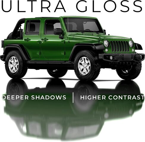 VViViD+ Ultra Gloss Premium Vinyl Car Wrap Film (1ft x 5ft, Gloss Piano Black) in Saudi Arabia