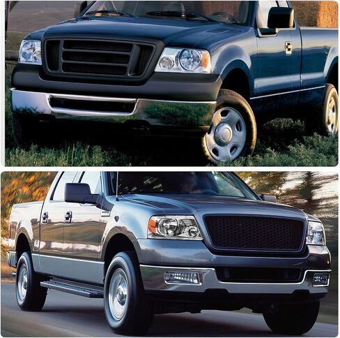 مجموعة مصابيح أمامية DWVO متوافقة مع 2004 2005 2006 2007 2008 Ford F150 بيك اب الركاب والسائق جانب الكروم الإسكان عاكس العنبر in Saudi Arabia