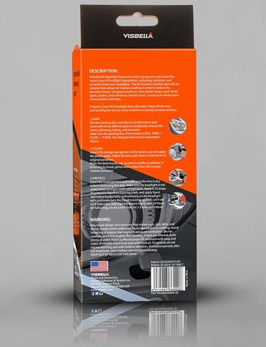 فيسبيلا مجموعة اصلاح المصابيح الامامية للسيارات، مجموعة اصلاح كهربائية للعناية بالسيارة بنفسك لاستعادة الاكسدة والخدوش الصفراء الضبابية للمصابيح الامامية والمصابيح الخلفية والضباب او مصابيح الاتجاه in Kuwait