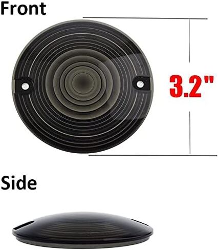 NTHREEAUTO 4PCS Clear Flat Turn Signals Lens Cover 3 1/4 Inch Compatible with Harley Electra Glide Road King Softail Touring in Kuwait