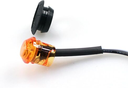 TMH 50 قطعة 3/4 بوصة كهرمان 3 مصابيح LED صغيرة مستديرة صغيرة مع مطاط عالمي للشاحنات والشاحنات والقوارب والحافلات RV مصابيح محكمة الغلق مقاومة للماء 12 فولت تيار مستمر in Kuwait