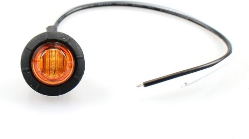 TMH 50 قطعة 3/4 بوصة كهرمان 3 مصابيح LED صغيرة مستديرة صغيرة مع مطاط عالمي للشاحنات والشاحنات والقوارب والحافلات RV مصابيح محكمة الغلق مقاومة للماء 12 فولت تيار مستمر in Kuwait