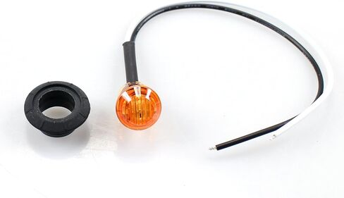 TMH 50 قطعة 3/4 بوصة كهرمان 3 مصابيح LED صغيرة مستديرة صغيرة مع مطاط عالمي للشاحنات والشاحنات والقوارب والحافلات RV مصابيح محكمة الغلق مقاومة للماء 12 فولت تيار مستمر in Kuwait